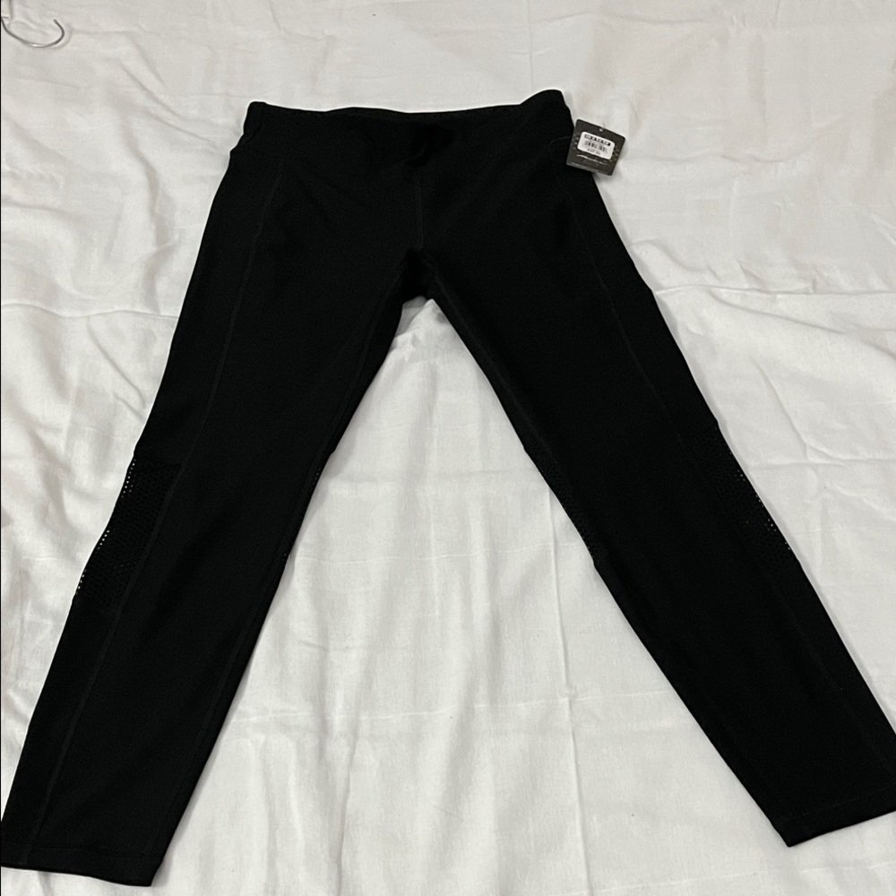 Women's Black Leggings with Mesh